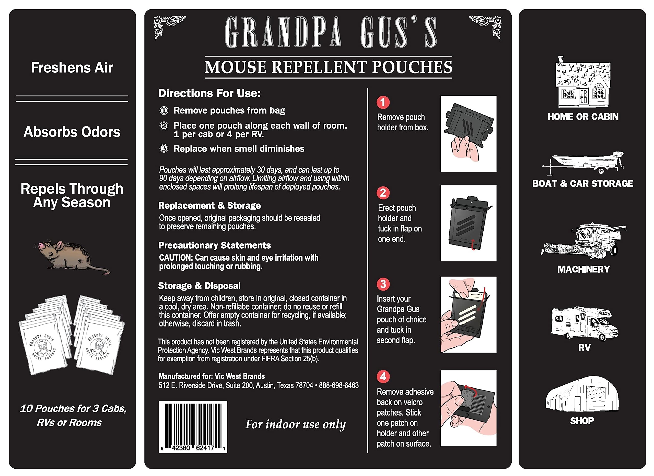 Plant-based formula from Grandpa Gus shown as a natural pest deterrent