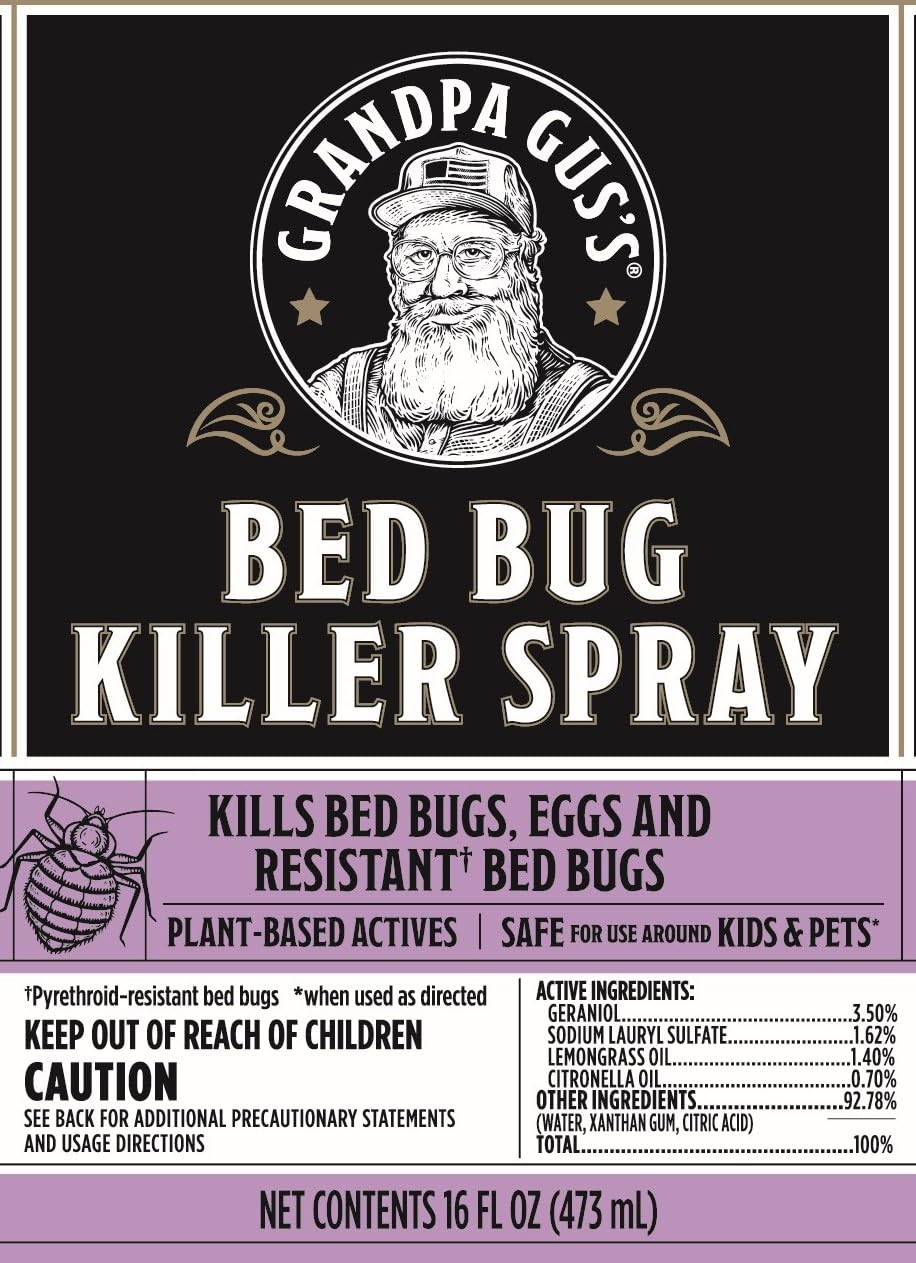 Grandpa Gus's spray is safe for kids and pets when used as directed.