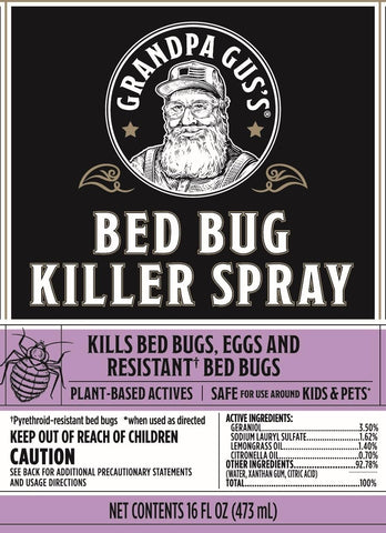 Grandpa Gus's spray is safe for kids and pets when used as directed.