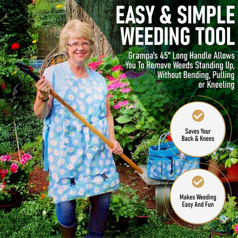 Grampa's Weeder keeps kids and pets safe during weeding.