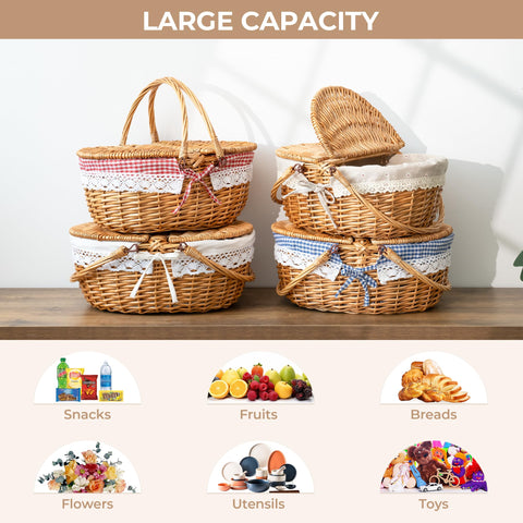 GRANNY SAYS gift ready picnic basket for two fits garden parties.