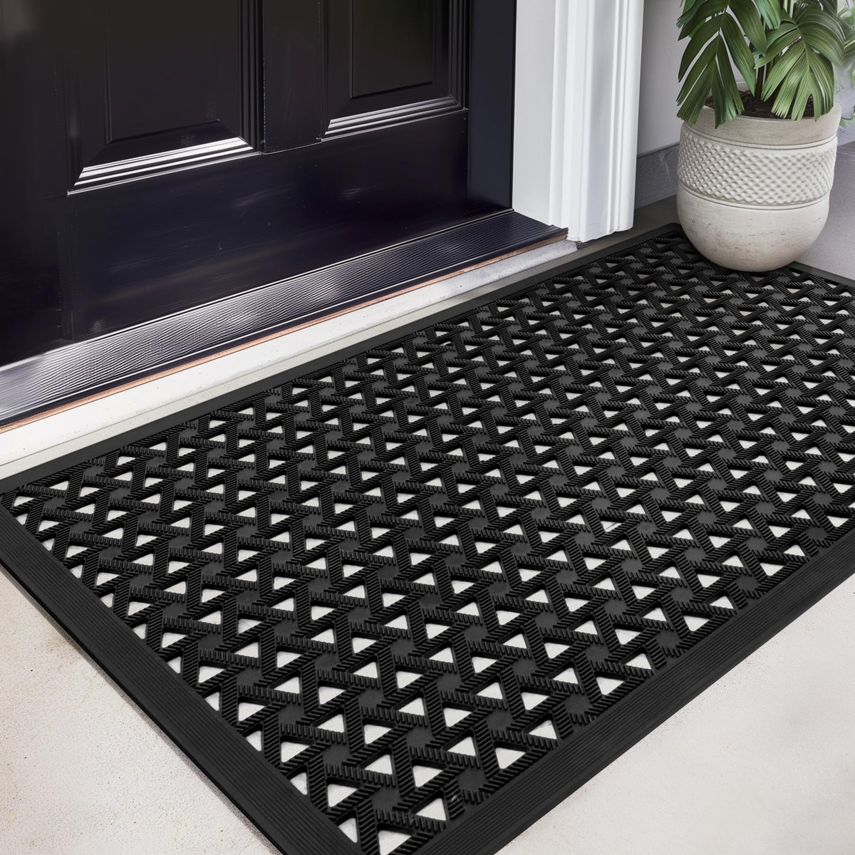 GRANNY SAYS front door mat with eco-friendly TPE for durable outdoor use.