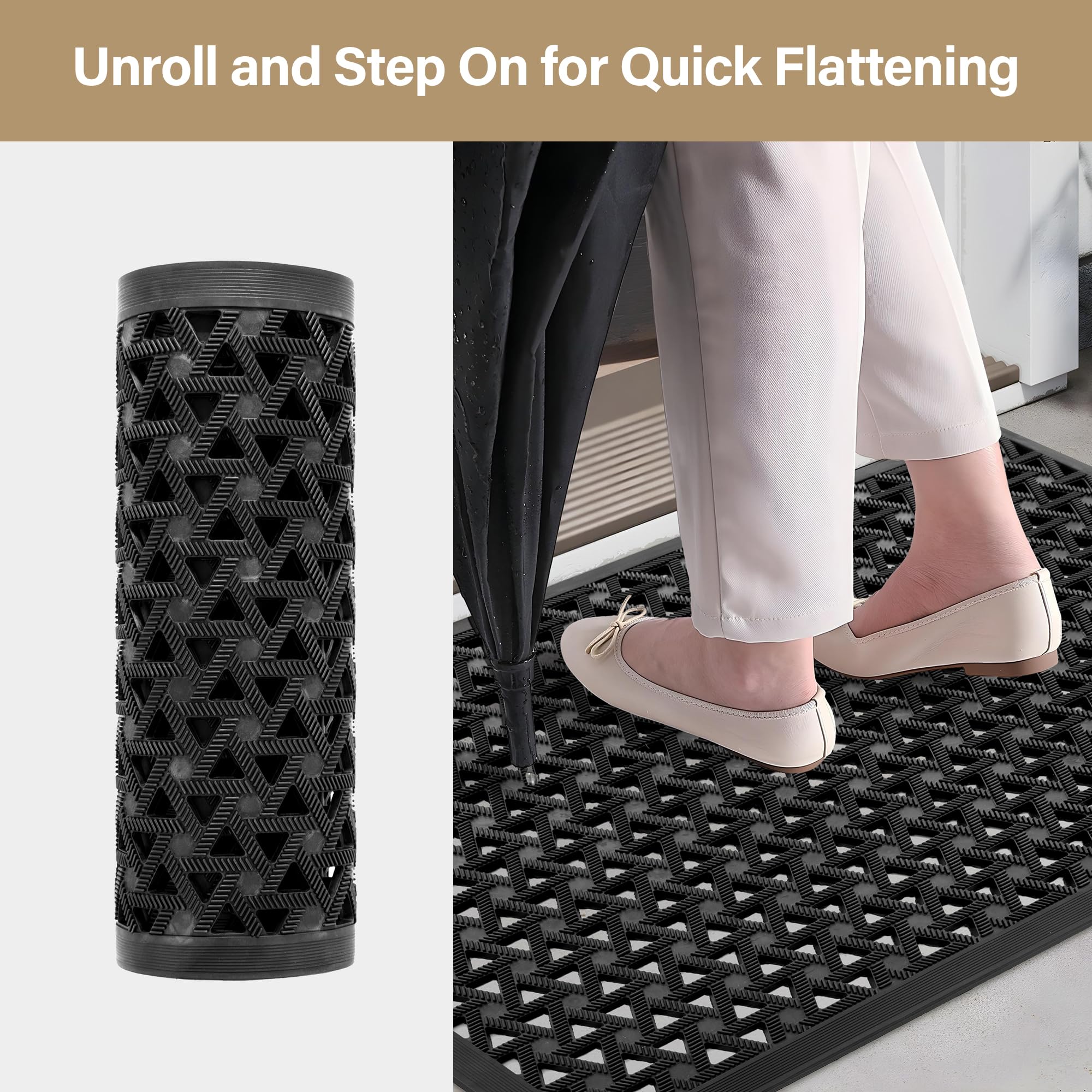 GRANNY SAYS front door mat is weather-resistant for year-round outdoor and indoor use.