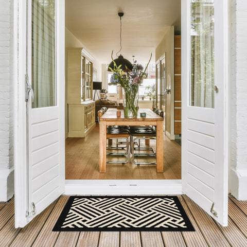 GRANNY SAYS non-slip backing keeps the mat securely in place at the back door
