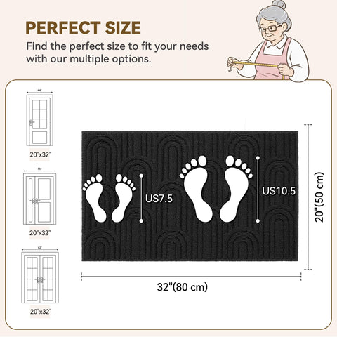 GRANNY SAYS non-slip backing keeps the mat stable on floors