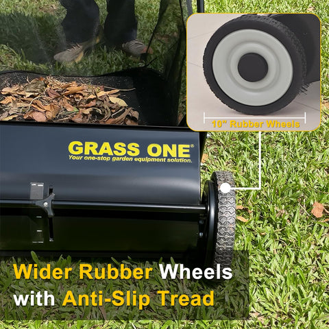 Grass One adjustable-height dial demonstrates tool-free height adjustment.