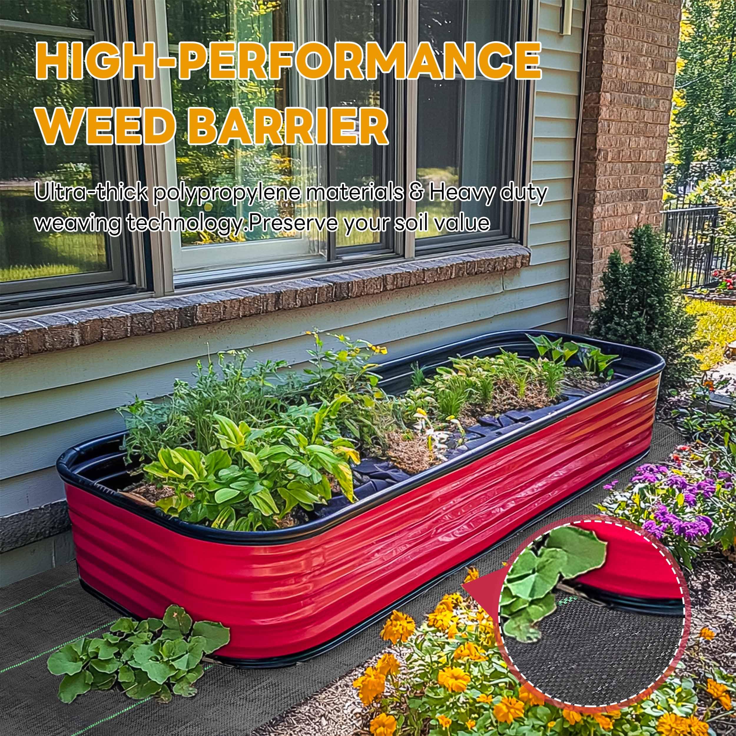 GRASSCLUB weed barrier on garden path demonstrates easy cut-to-fit installation
