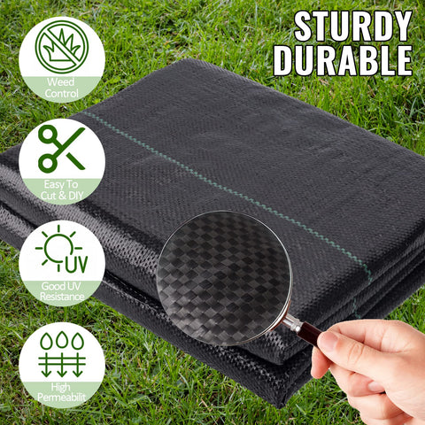 GRASSCLUB heavy-duty weed barrier rolls stabilizing soil and supporting light loads