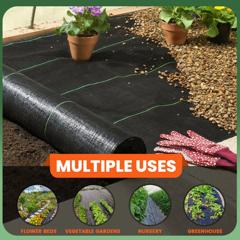 GRASSCLUB landscape fabric with pins secures fast, stable ground cover