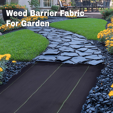 GRASSCLUB vegetable patch weed barrier simplifies weed control and maintenance