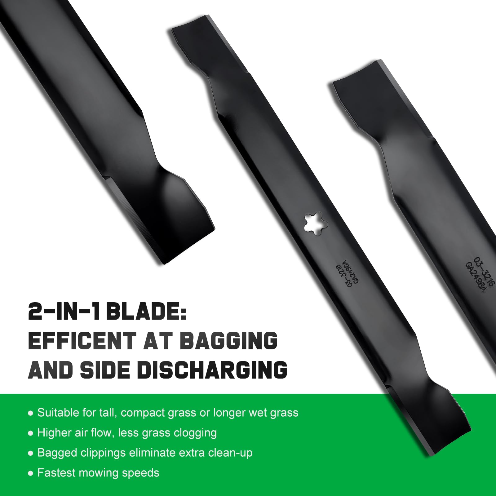 Grasscool 138971 blade edges are painted to resist rust and ease handling.