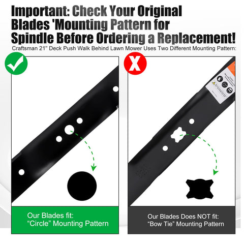 Grasscool 21-inch blade with diameter specs visible for fit verification