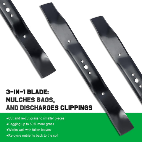 Grasscool 21in mulching blade cutting edge ready for yard work.