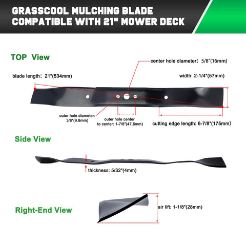 Grasscool 2-pack label highlighting value and blades.