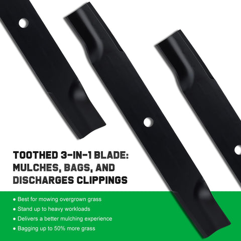 Grasscool 50-inch deck blade fitment.