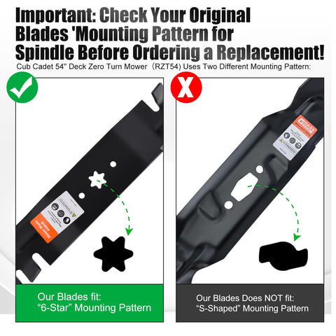 Grasscool 6-star mounting pattern shown for reliable blade attachment.