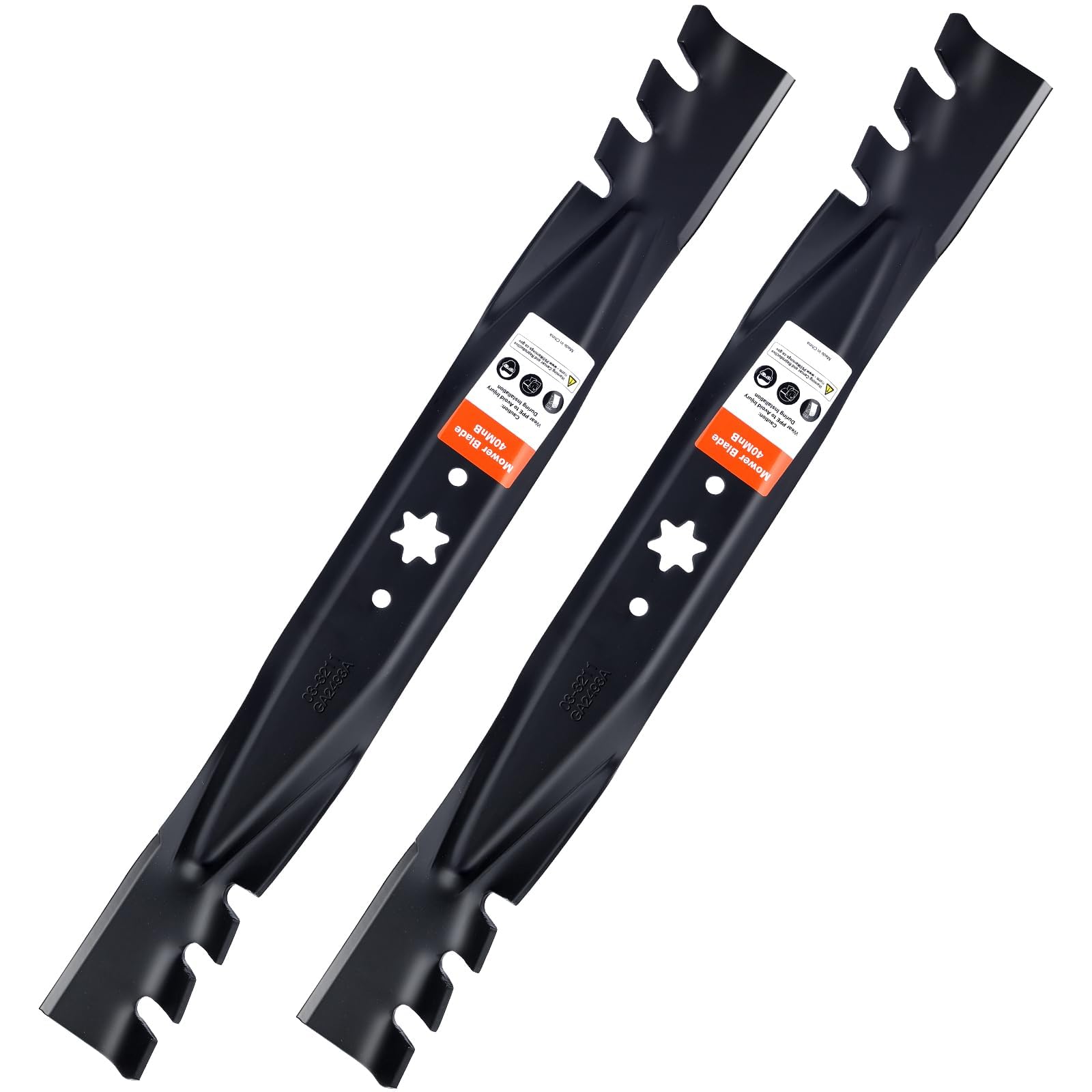 Grasscool 942-04308X mulching blades with six-point star mount for Cub Cadet decks, precise fit.