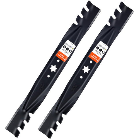 Grasscool 942-04308X mulching blades with six-point star mount for Cub Cadet decks, precise fit.