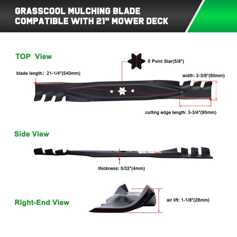 Grasscool 942-04308X rust-protected coated blade for durable outdoor use.