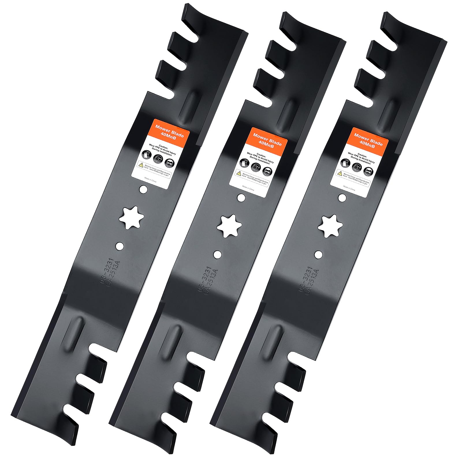 Grasscool 942-0677B blades with 6-star mount for Cub Cadet, secure and precise fit.