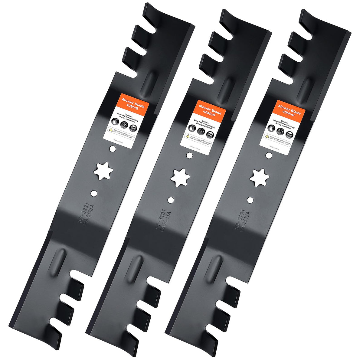 Grasscool 942-0677B blades with 6-star mount for Cub Cadet, secure and precise fit.