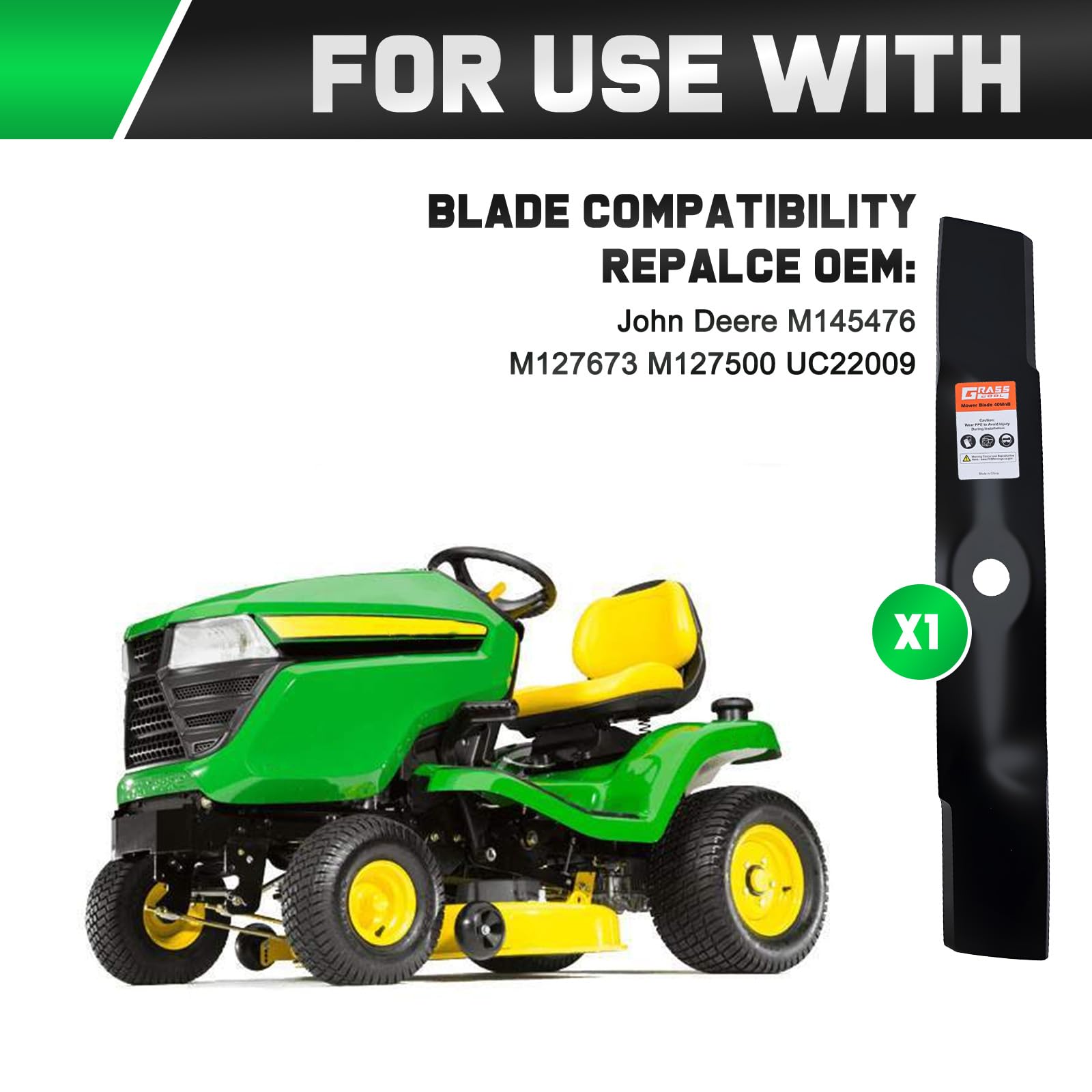 Grasscool blade width 2-7/16 inches for efficient clipping handling.