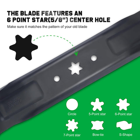 Grasscool blade width 3-1/32 inches supports balanced airflow.