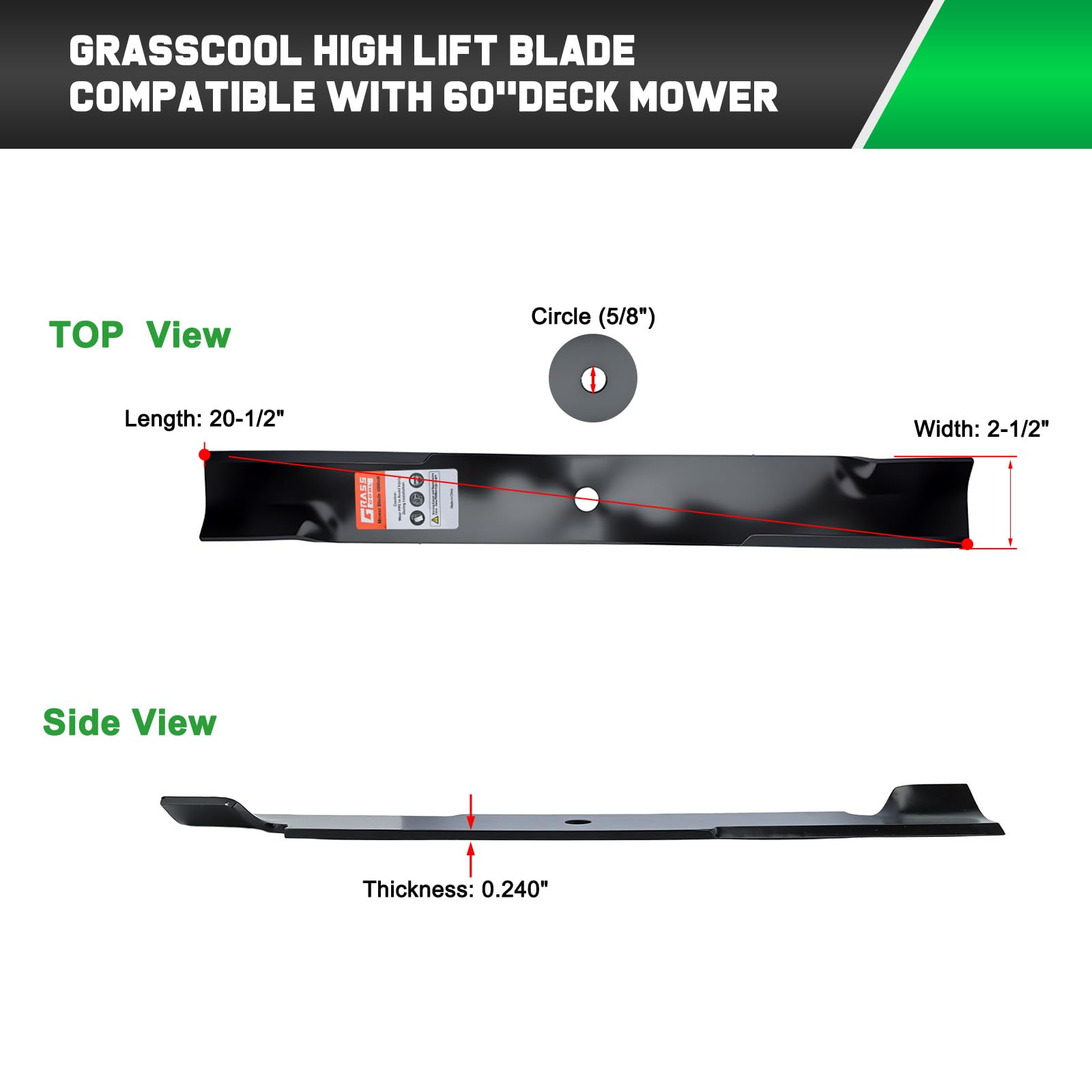 Grasscool compatible with many Hustler models for versatile mowing.