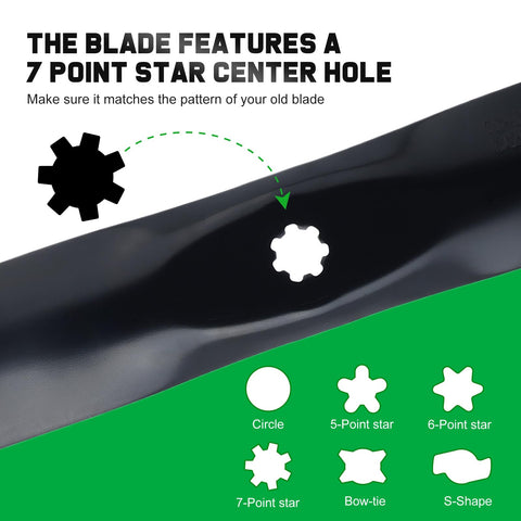 Grasscool D130 42 inch mulching blades specifications shown clearly.