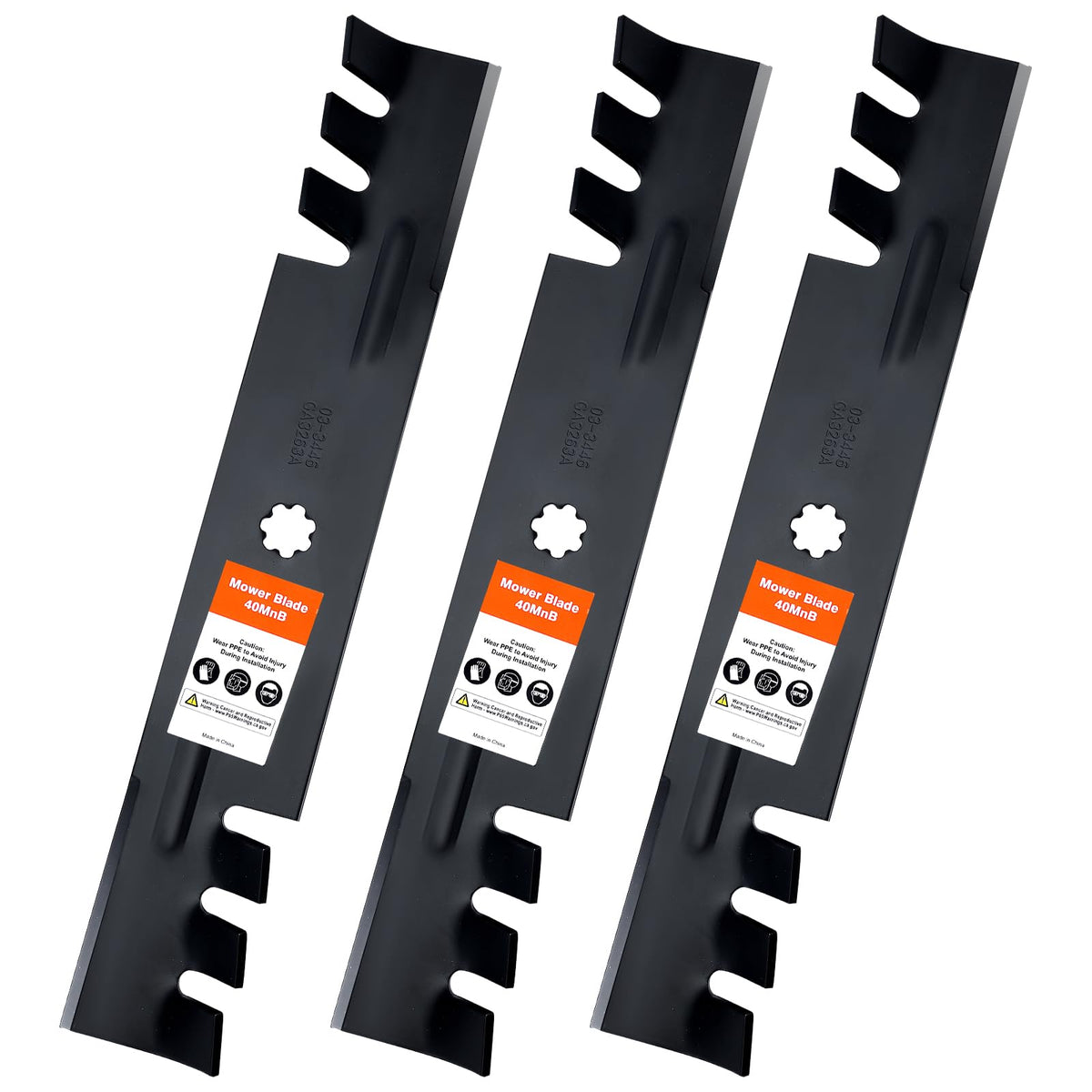 Grasscool D140 blades front view highlighting robust build for 48-inch decks