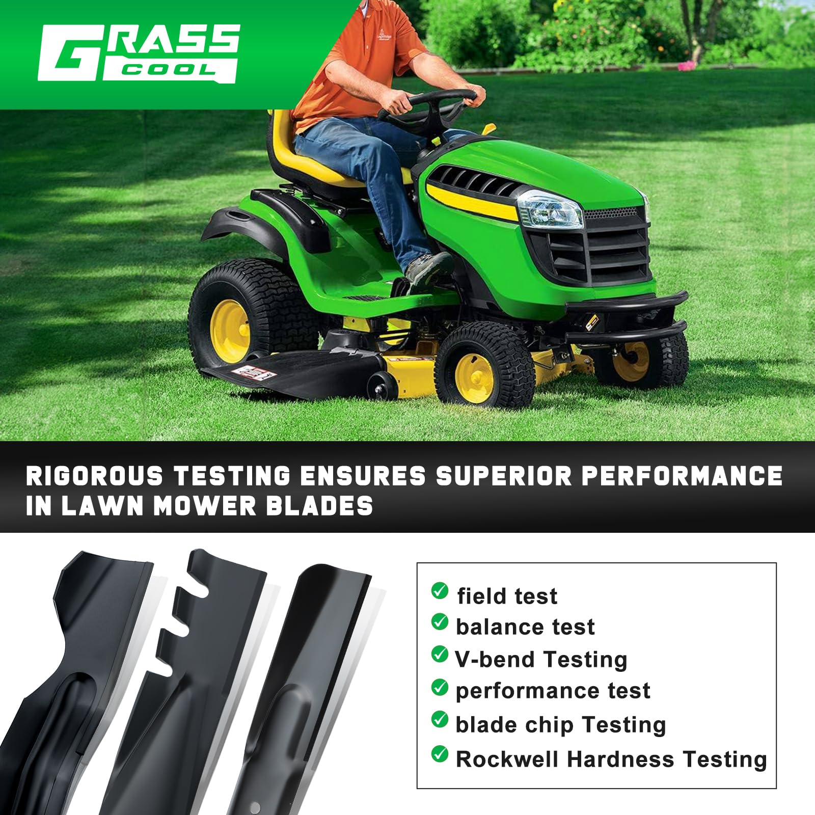 Grasscool D140 blades installation note about protective paint guidance