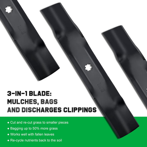 Grasscool GY20852 blade width 2-3/4 inches and 5/32 inch thickness ensure balanced cutting.