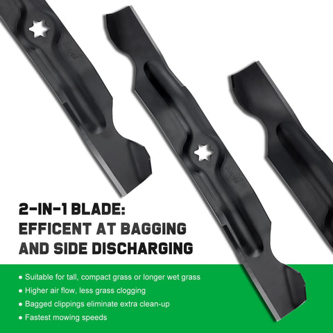 Grasscool high-lift blade image demonstrates strong airflow for efficient mowing