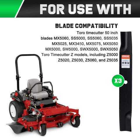 Grasscool high-lift blade showing sharp cutting edge.