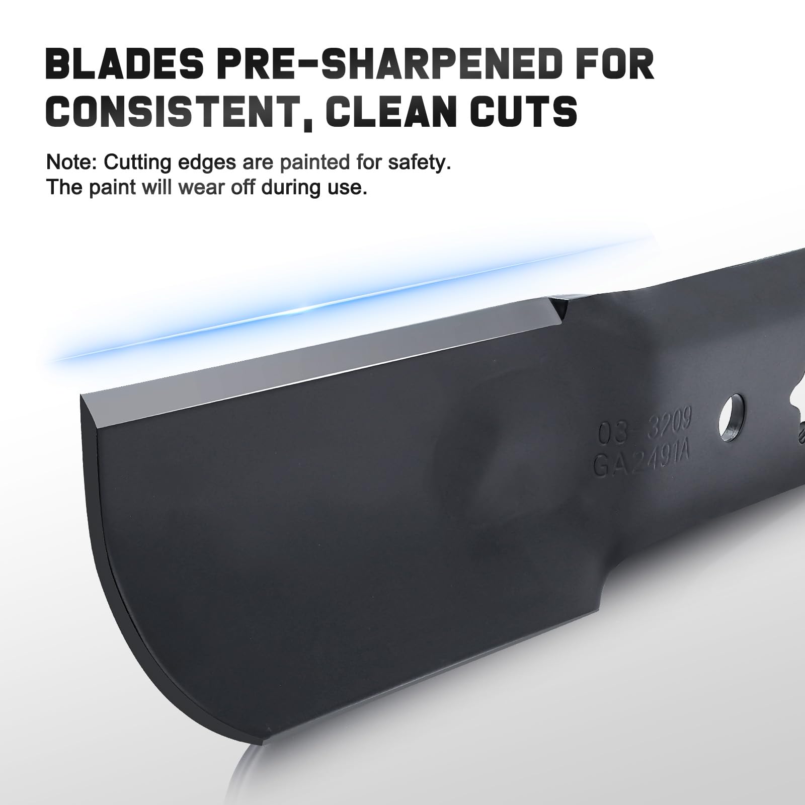 Grasscool High-Lift blades aid bagging and collection efficiency.
