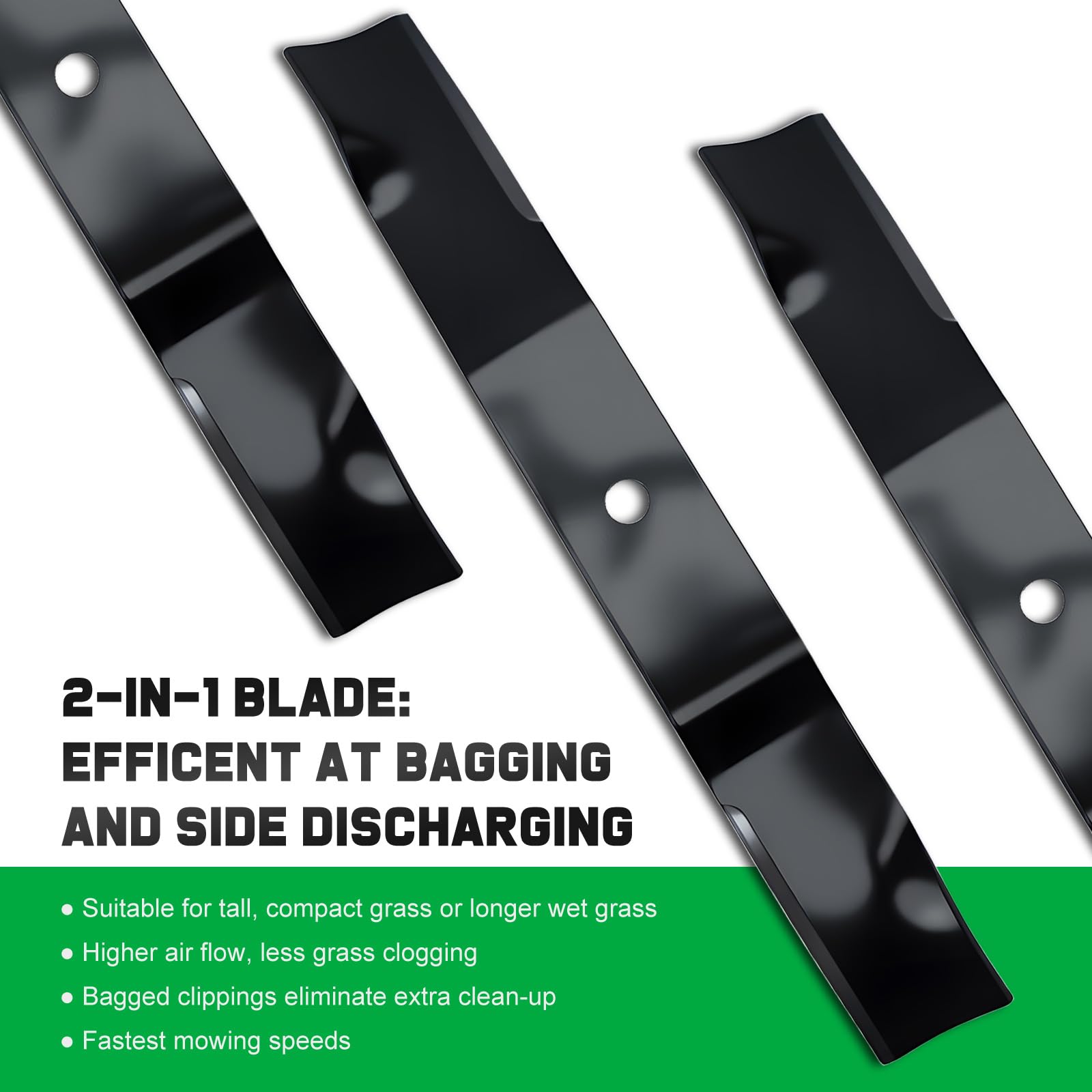 Grasscool Ikon XL 52 blades for reliable cutting across uneven terrain