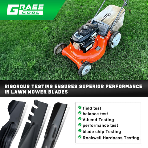 Grasscool installation guide illustration helps blade swap.
