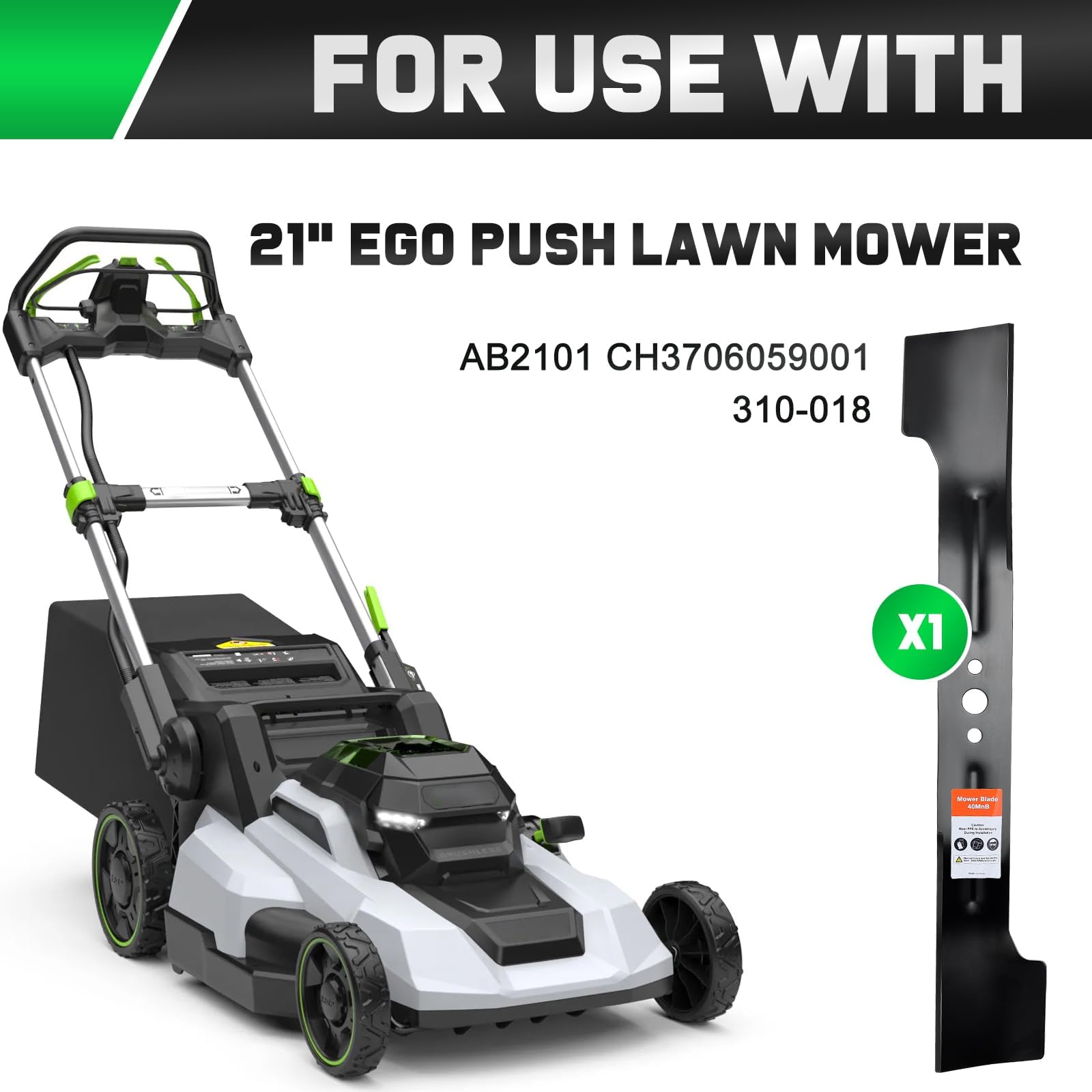 Grasscool blade installed on an EGO mower for clean, efficient cuts.