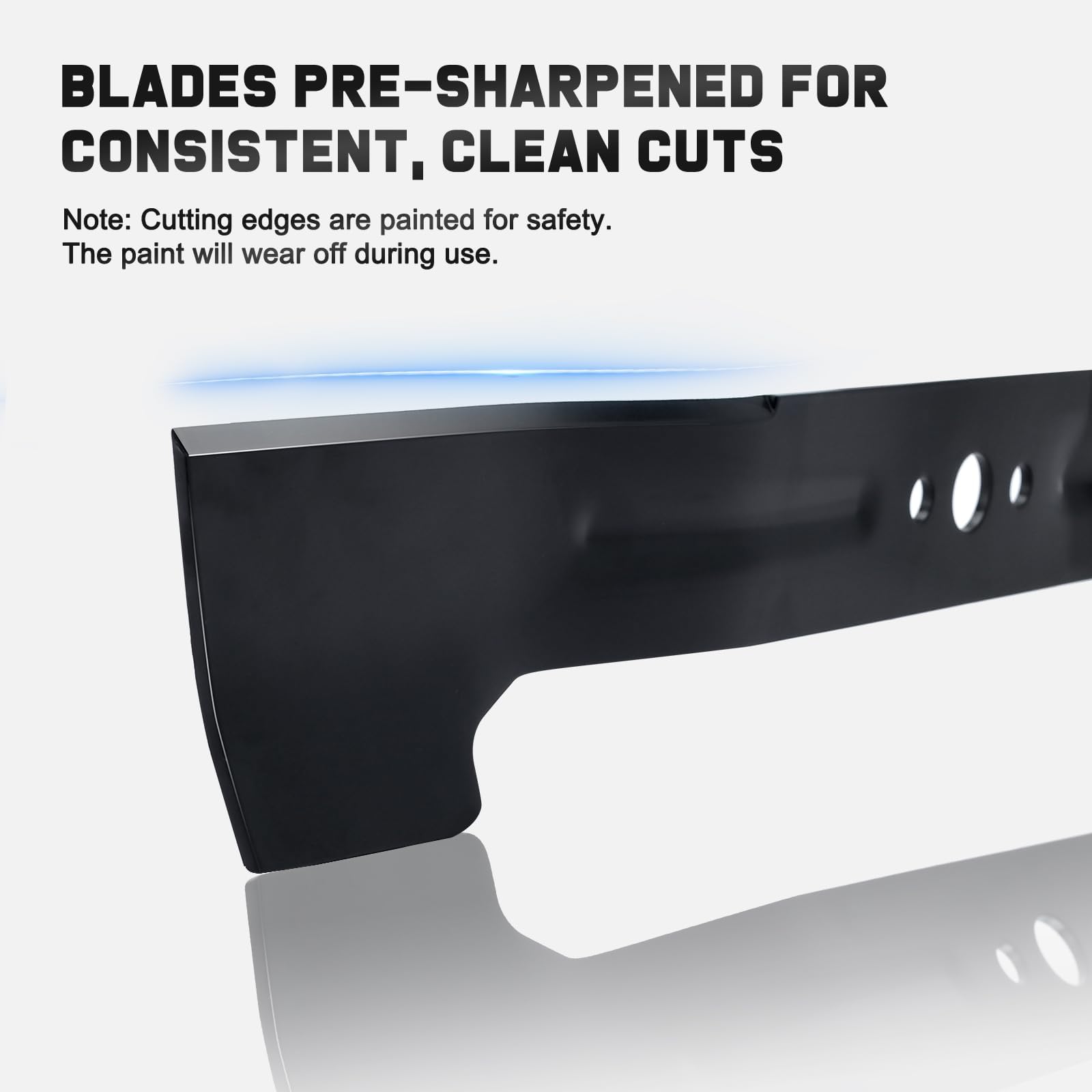 Protective coating on Grasscool blade reduces rust during use.