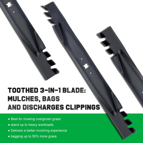 Grasscool low clogging airflow reduces grass buildup for smooth mowing