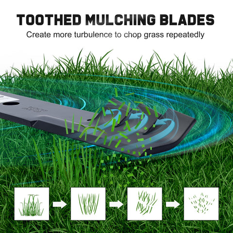 Grasscool mulching blades for Hustler Raptor SD 48 deck support steady mowing.