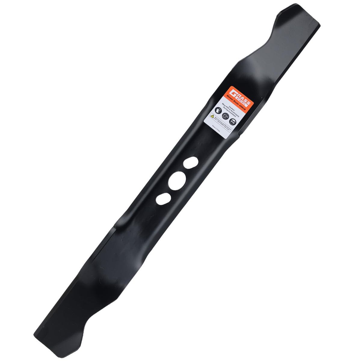 Grasscool oval center hole blade closeup for precise fit on compatible mowers.