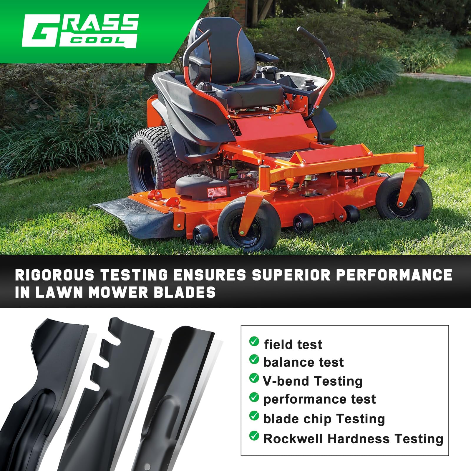 Grasscool three-blades-pack ready for reliable, ready-to-install replacement