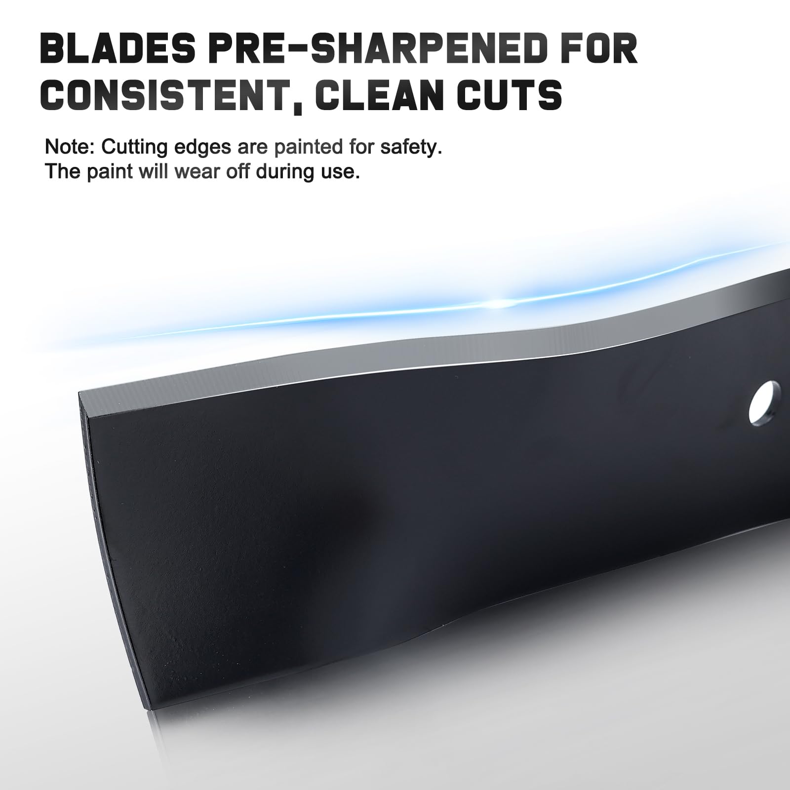 Grasscool blade with protective paint guards during handling.