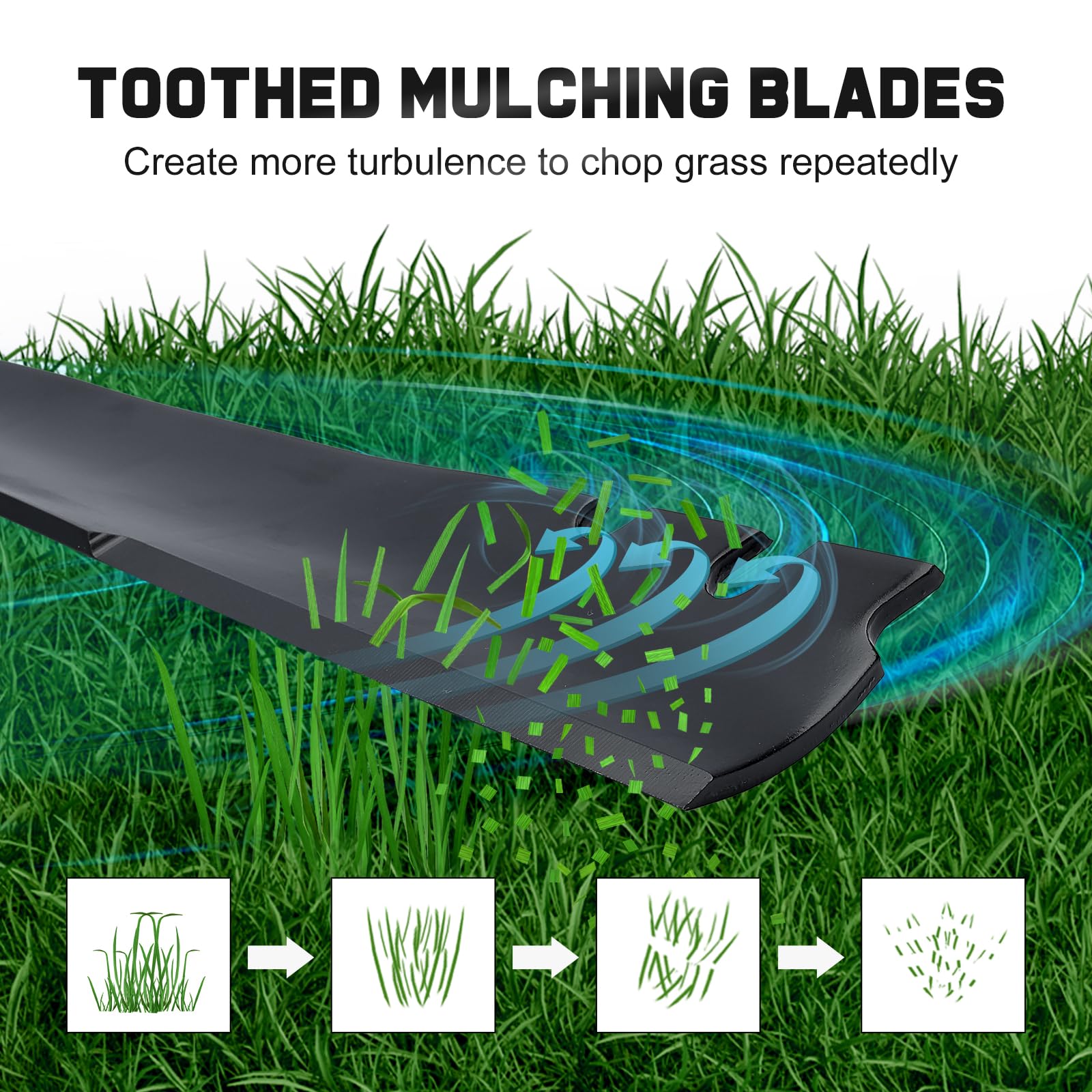 Grasscool Recycler 22 mulch blade dimensions: 21-5/8 by 2-1/4 inches