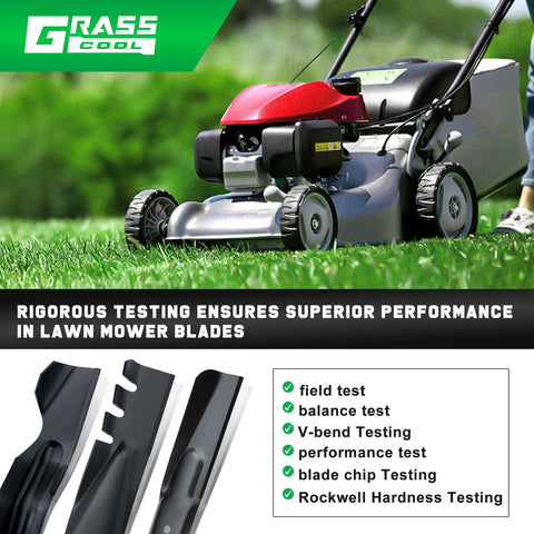 Grasscool Recycler 22 mulch blade paint protection note for safe handling
