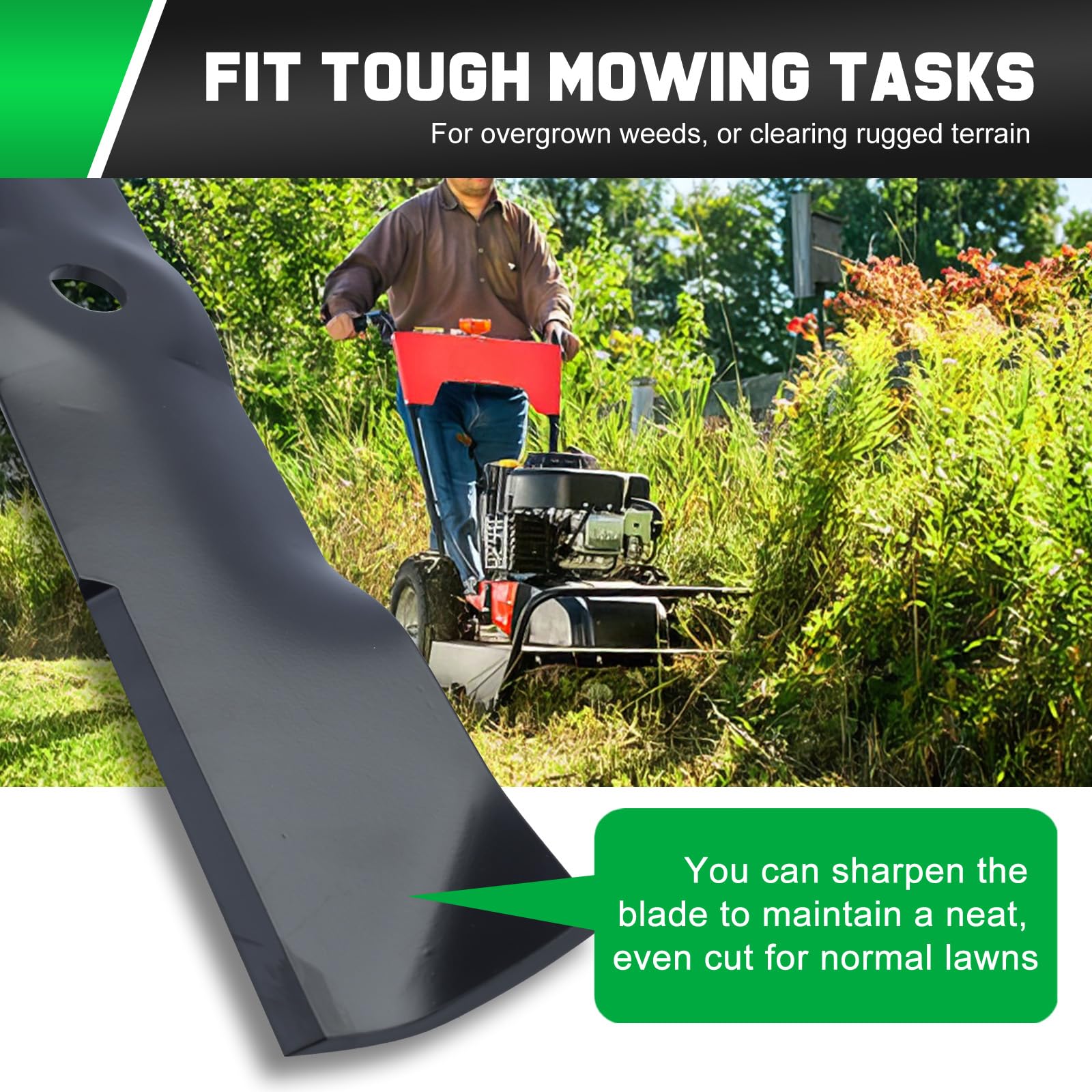 Grasscool blades tested for balance and durability to support reliable mowing.