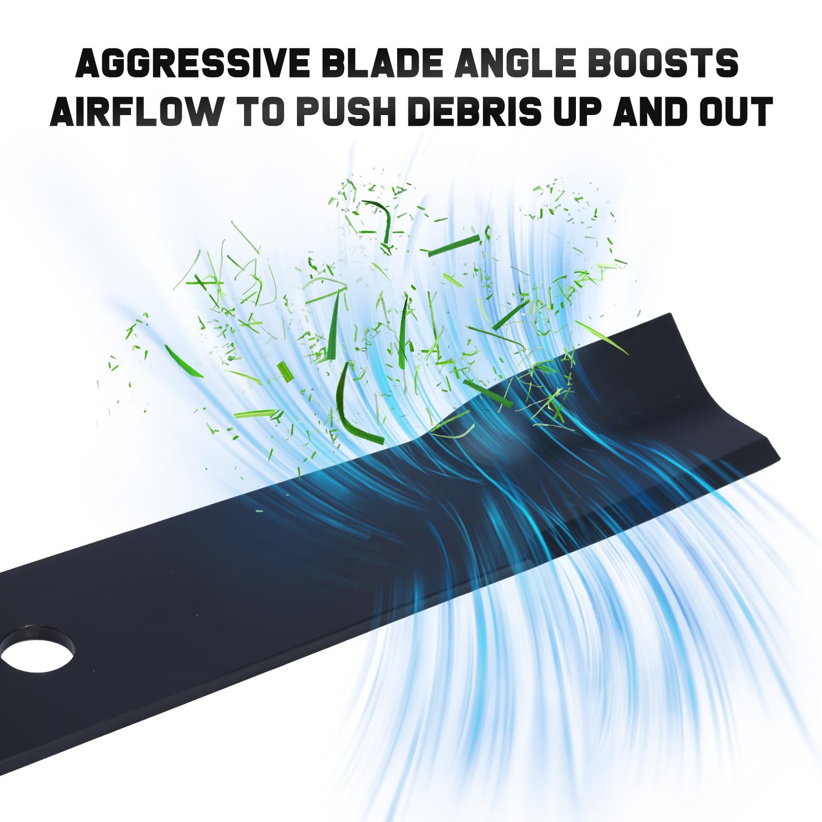 Grasscool rust-resistant painted blades.