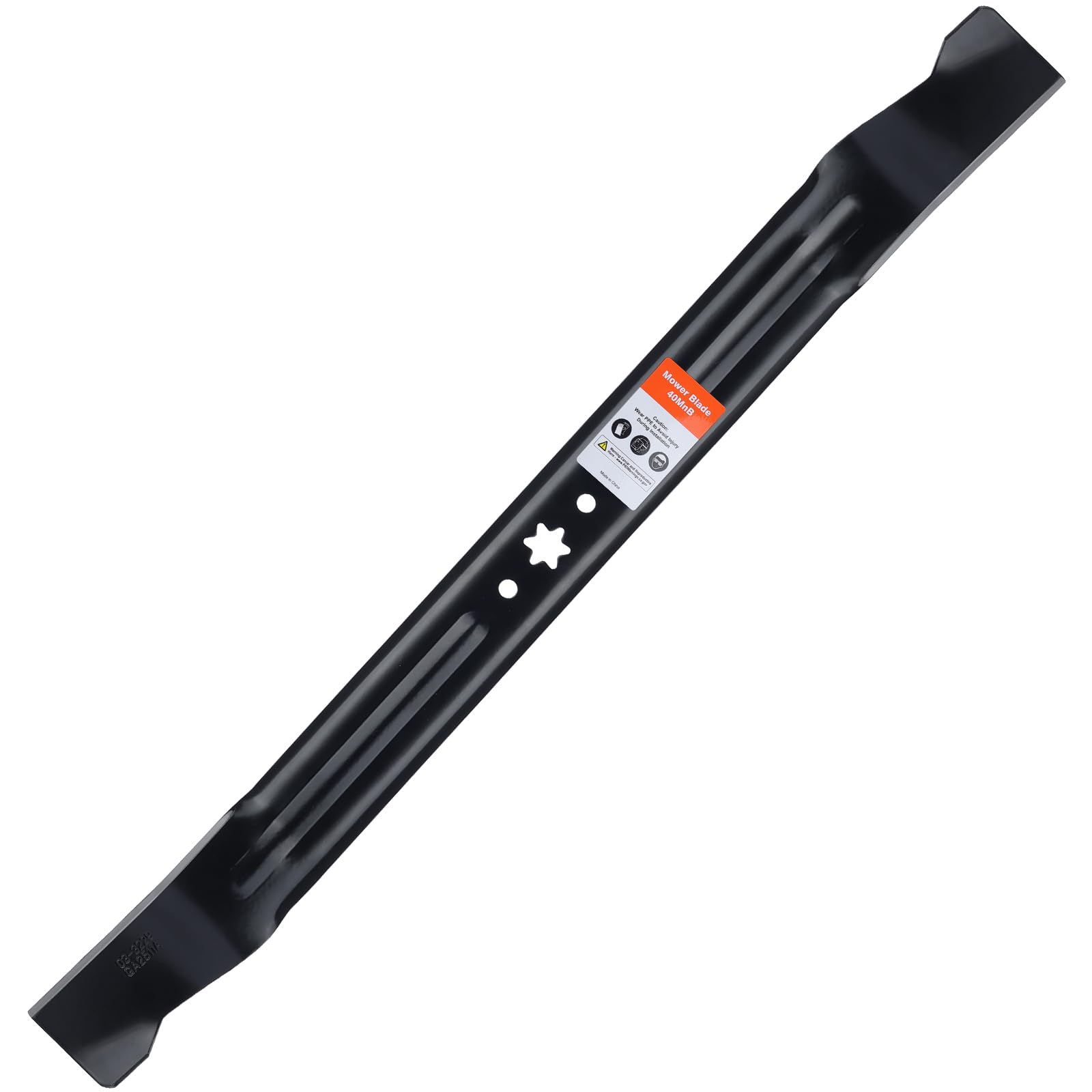 Grasscool TB30 blade close-up shows mulching edge for clean cuts.