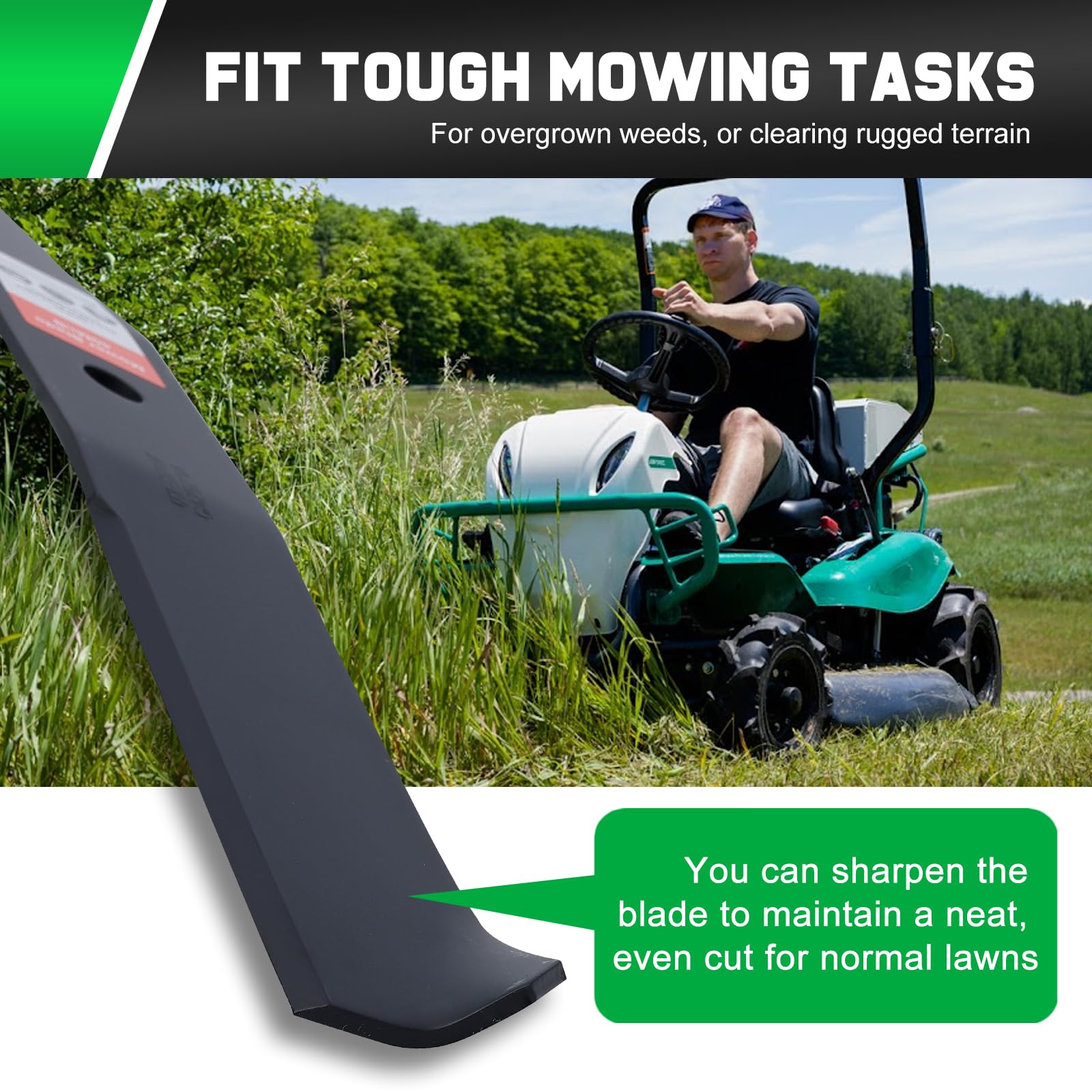 Grasscool Timecutter blades can be sharpened to maintain neat lawn edges.